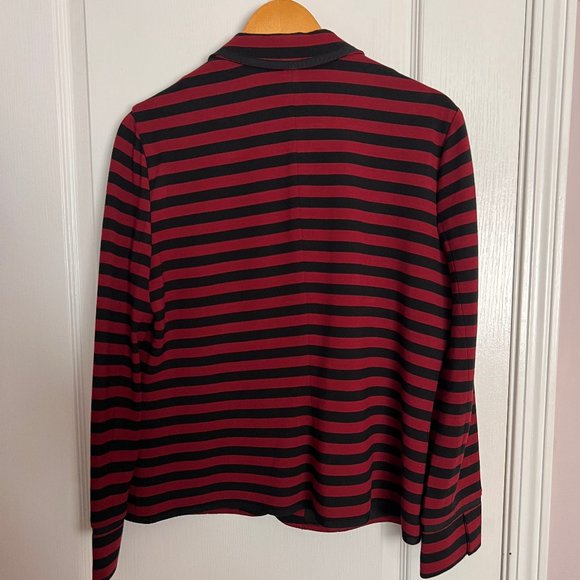 Banana Republic Striped Schoolboy Blazer in Black/Claret - Picture 6 of 7